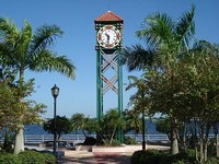 Rossi Waterfront Park's signature clocktower.